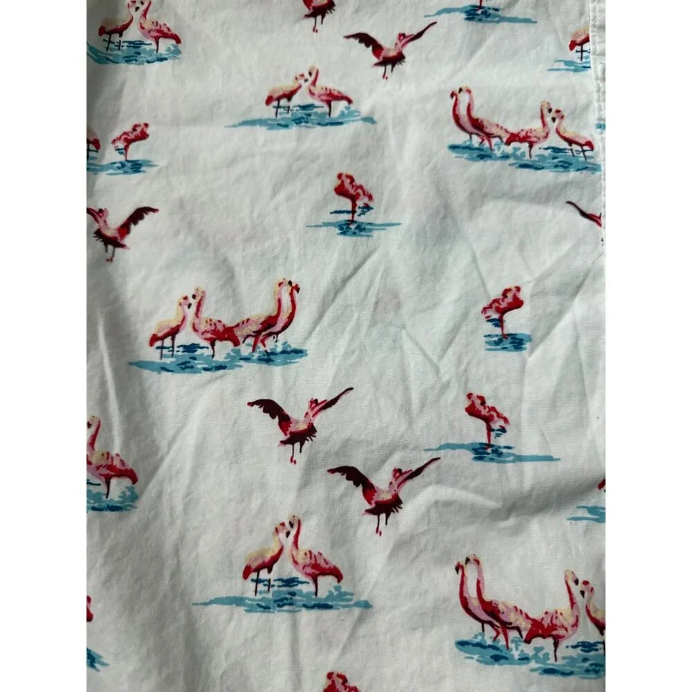 Denim & Flower Ricky Singh Slim Fit Mens Button Down Pink Flamingo Shirt Size Me - Picture 4 of 14